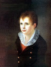 Портрет В.А. Мусин-Пушкина в детстве. Около 1804г. Неизвестный художник. Начало ХIХ века