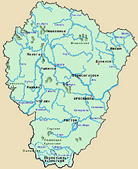 Карта болот Ярославской губернии