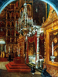 Шухвостов С.М. Внутренний вид Успенского собора 1850-е г.