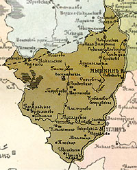 Карта Мышкинского уезда